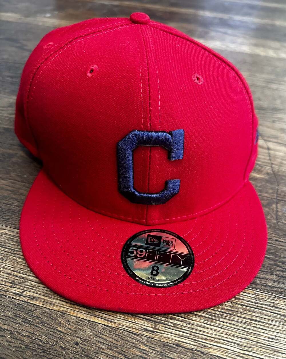 New Era Cleveland Indians 59FIFTY Fitted Cap Size 8